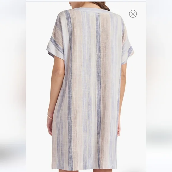 SPLENDID Viola Linen Blend Shift Dress Or Bathing Suit Cover Up - Picture 2 of 5